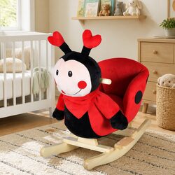 Compact Ladybug Baby Rocker with Engaging Motion