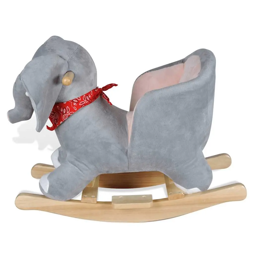 Rocking Animal Elephant Baby Toy Bouncer Rocker Toddler Plush Soft Grey