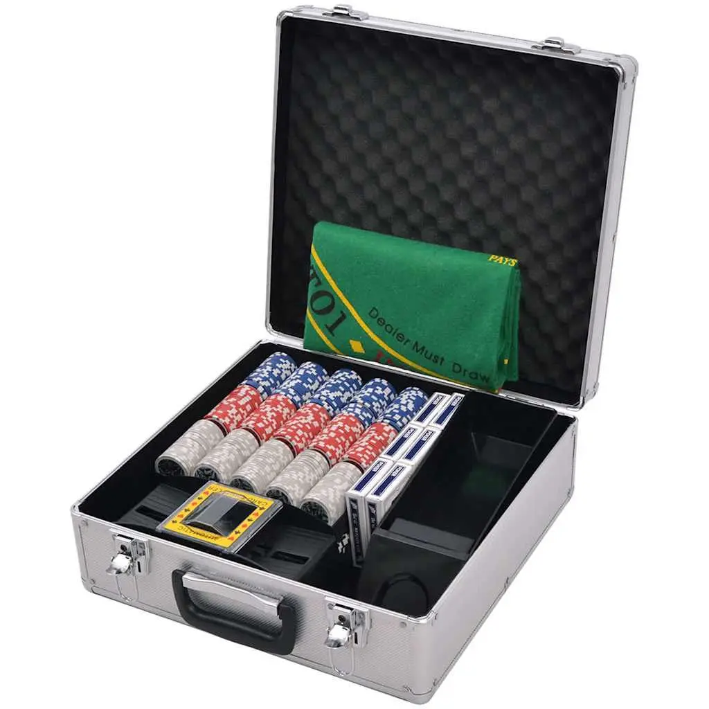 Poker and Blackjack Gaming Set in Aluminium Case