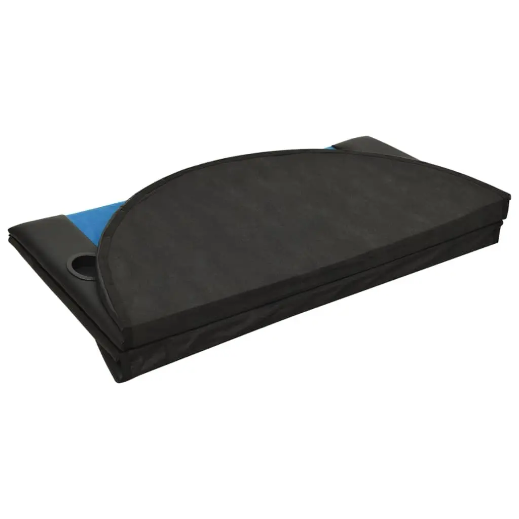 Poker Tabletop Blue 10 Player Foldable Casino-Grade Felt with Cup Holders