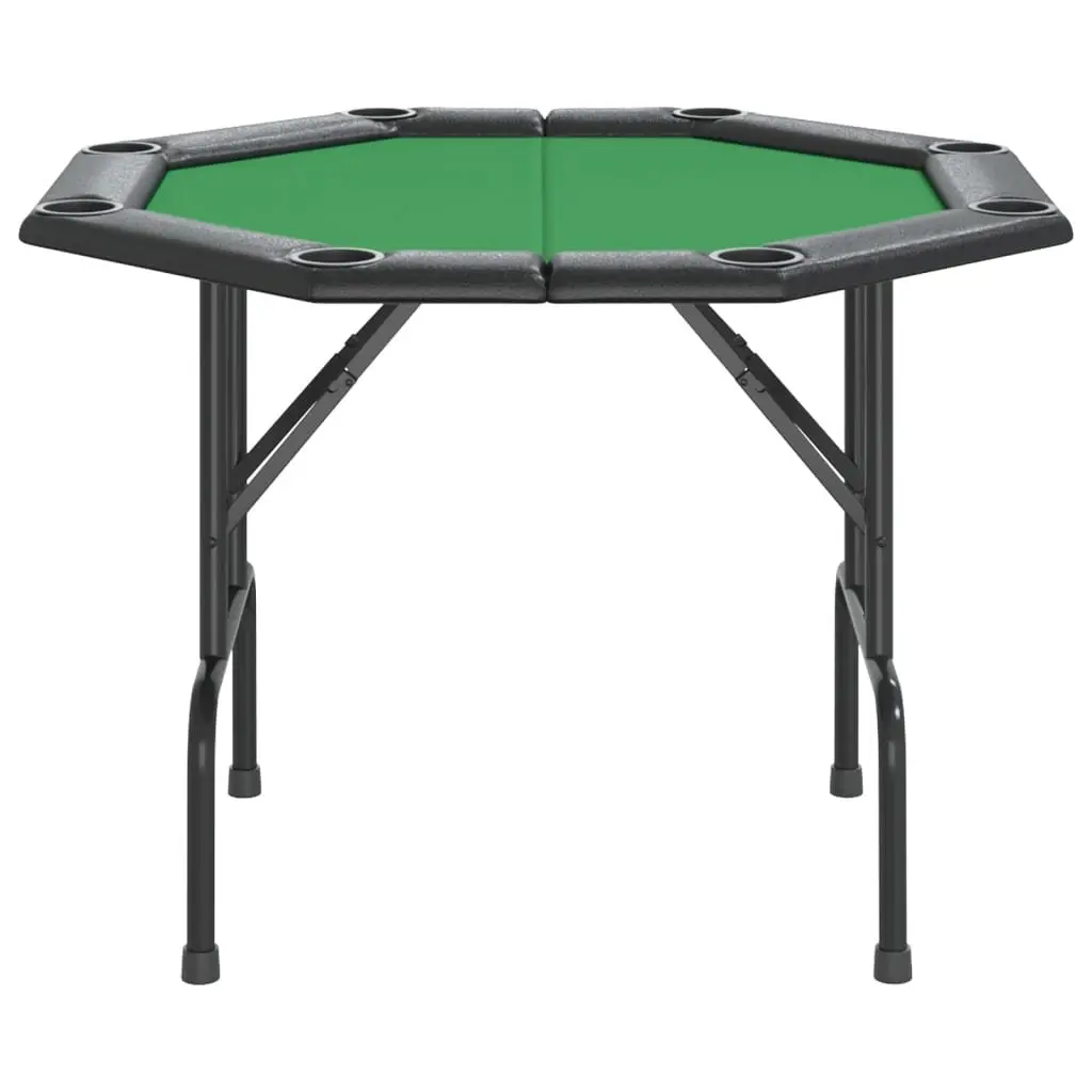 8-Player Folding Poker Table Green Gaming Card Table Casino Night Game Furniture