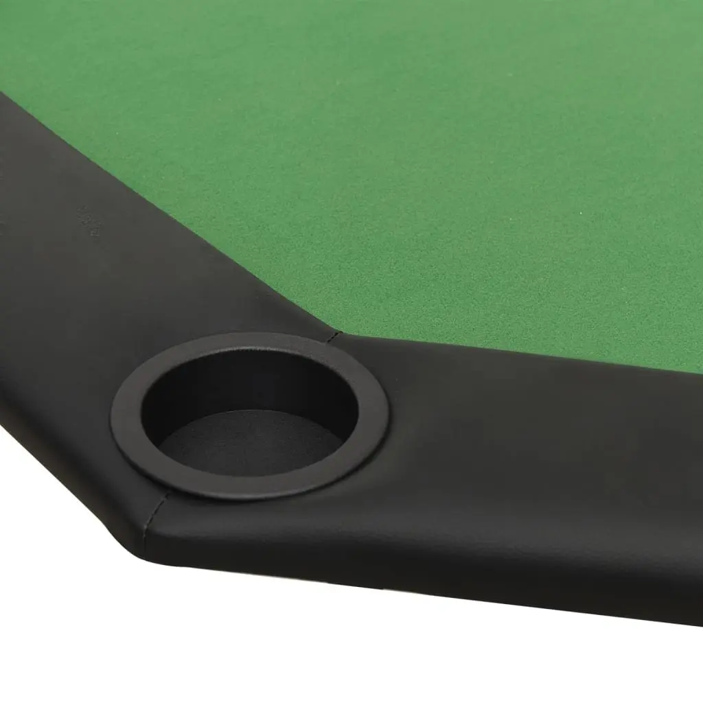 8-Player Folding Poker Table Green Gaming Card Table Casino Night Game Furniture