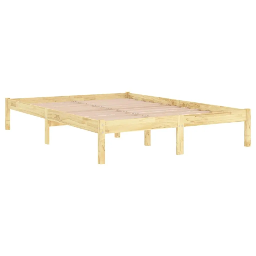 Bed Frame King Size Solid Wood Bedroom Furniture Wooden Bedstead 183x203 cm
