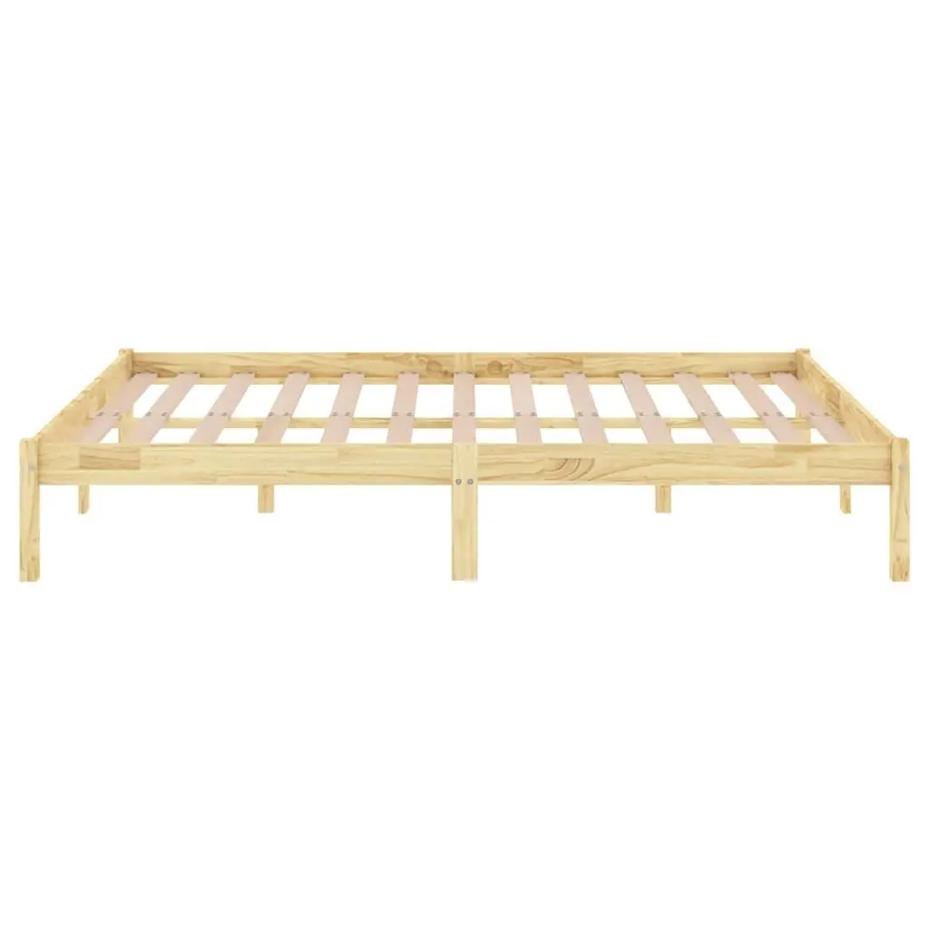Bed Frame King Size Solid Wood Bedroom Furniture Wooden Bedstead 183x203 cm