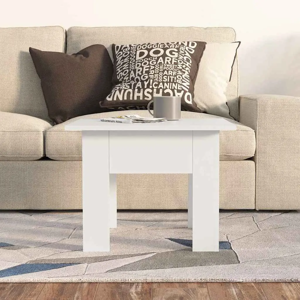 Coffee Table White Modern Design Side Accent Table Living Room Furniture