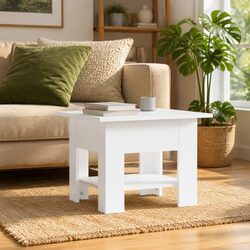 Compact and Modern Coffee Table with Shelf
