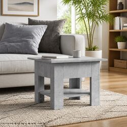 Compact Grey Coffee Table with Smart Storage Solution