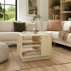 Compact Brown Coffee Table with Storage Options