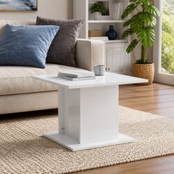 Modern Living Room Coffee Table in High Gloss White