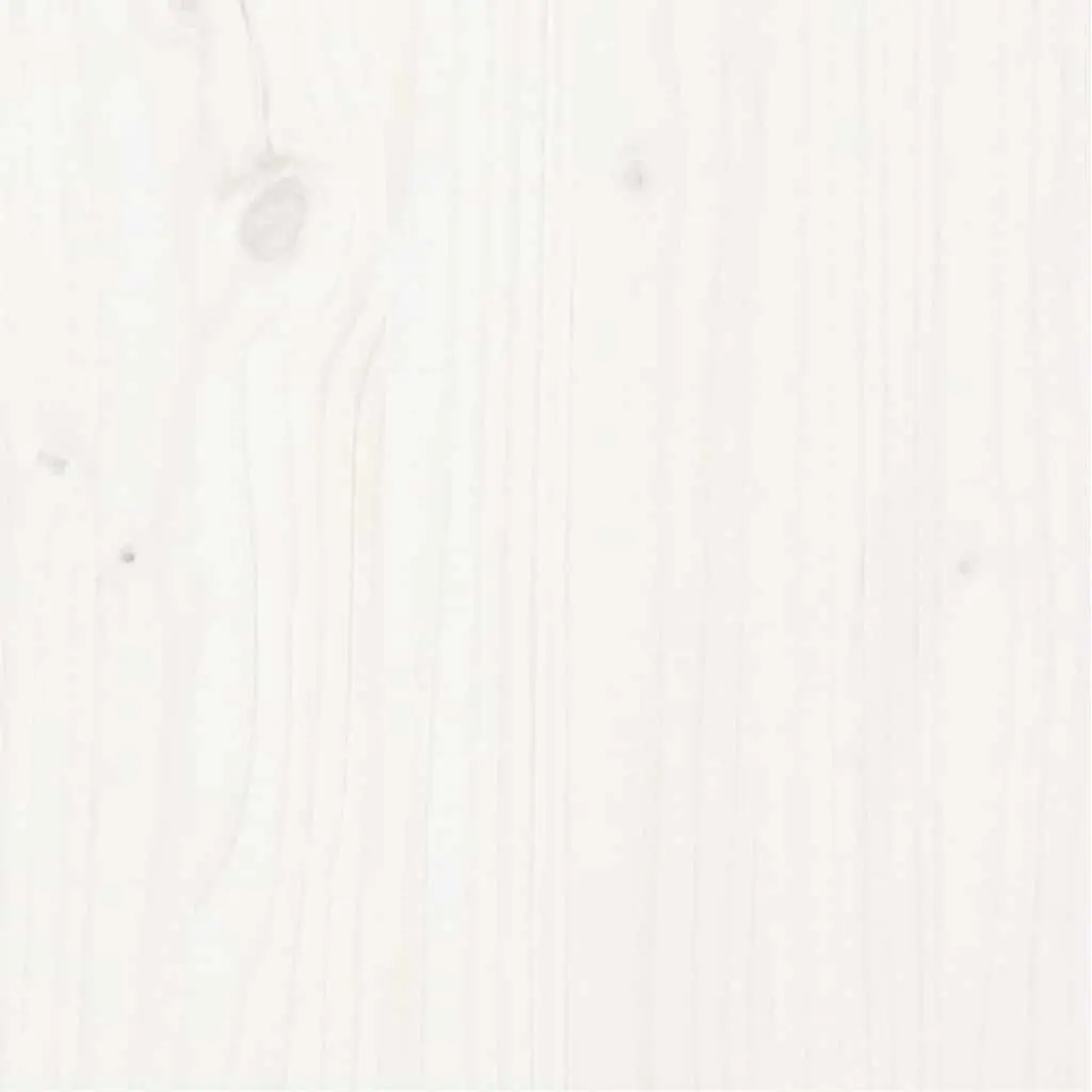 Wooden Bed Frame White 150x200cm Modern Solid Pine Wood Slatted Base Bedroom