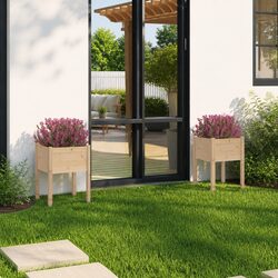 Wooden Raised Bed Planters - 2pcs for Your Garden