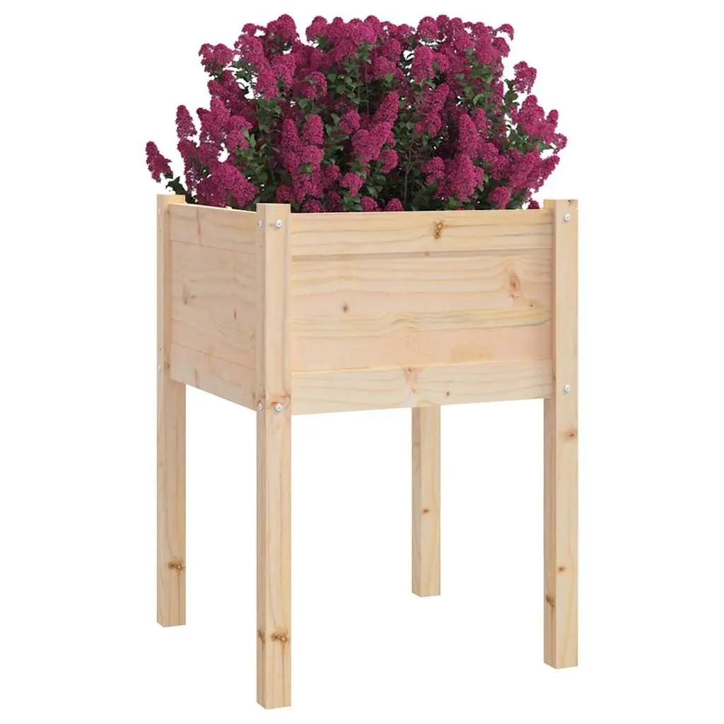 Garden Planters Brown 50x50x70 cm Durable Wooden Raised Bed Outdoor Flower Box