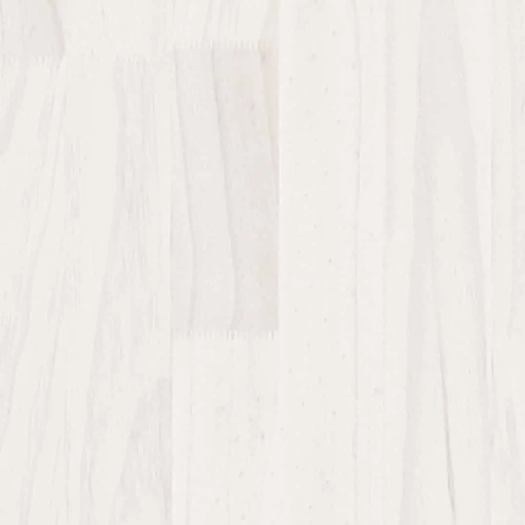 Garden Planter Box White Wooden Raised Bed 50x50x70cm Weather Resistant