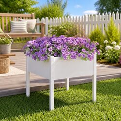White Garden Planter Box 70x70x70cm