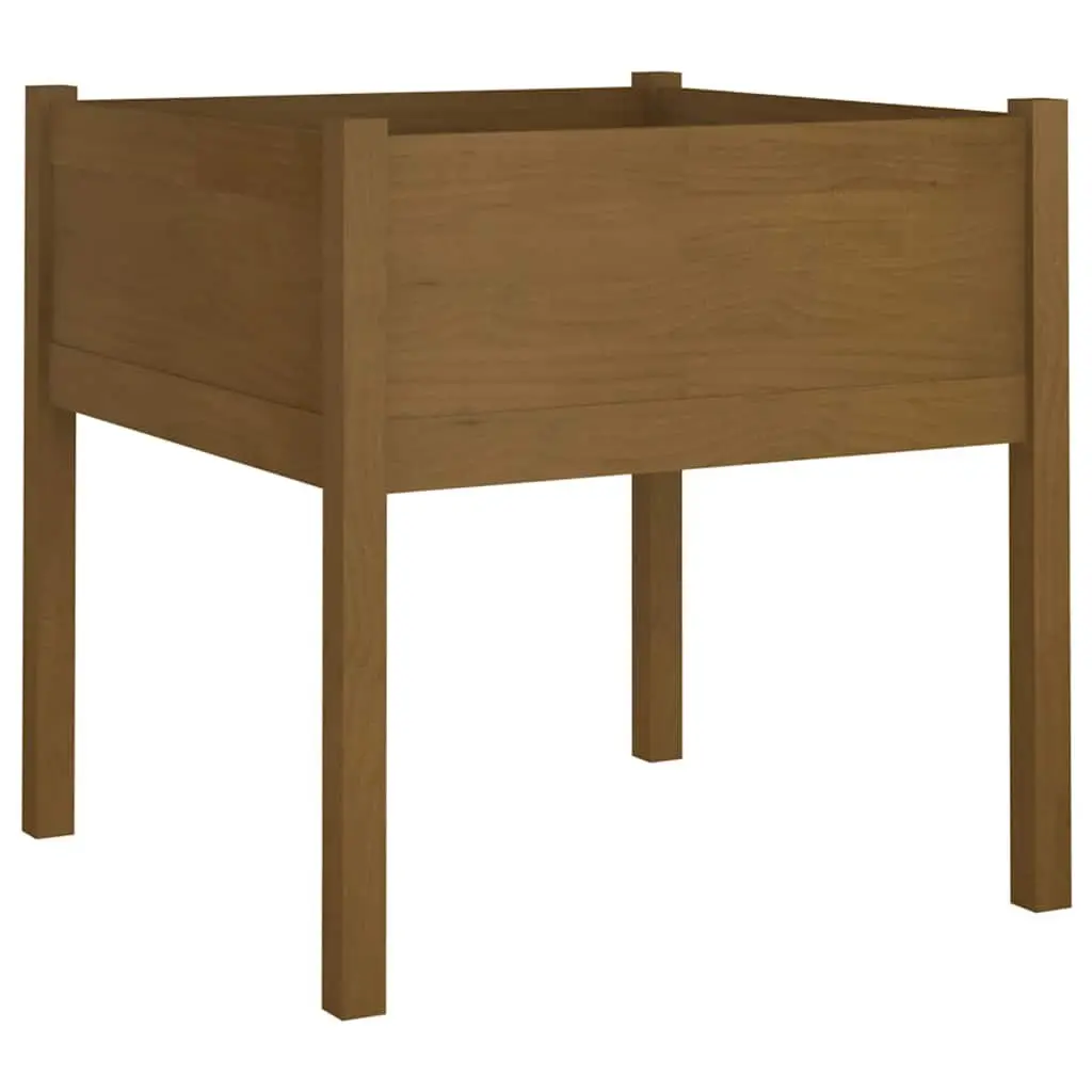 Garden Planter Box Brown Solid Pinewood Large Deep Wide