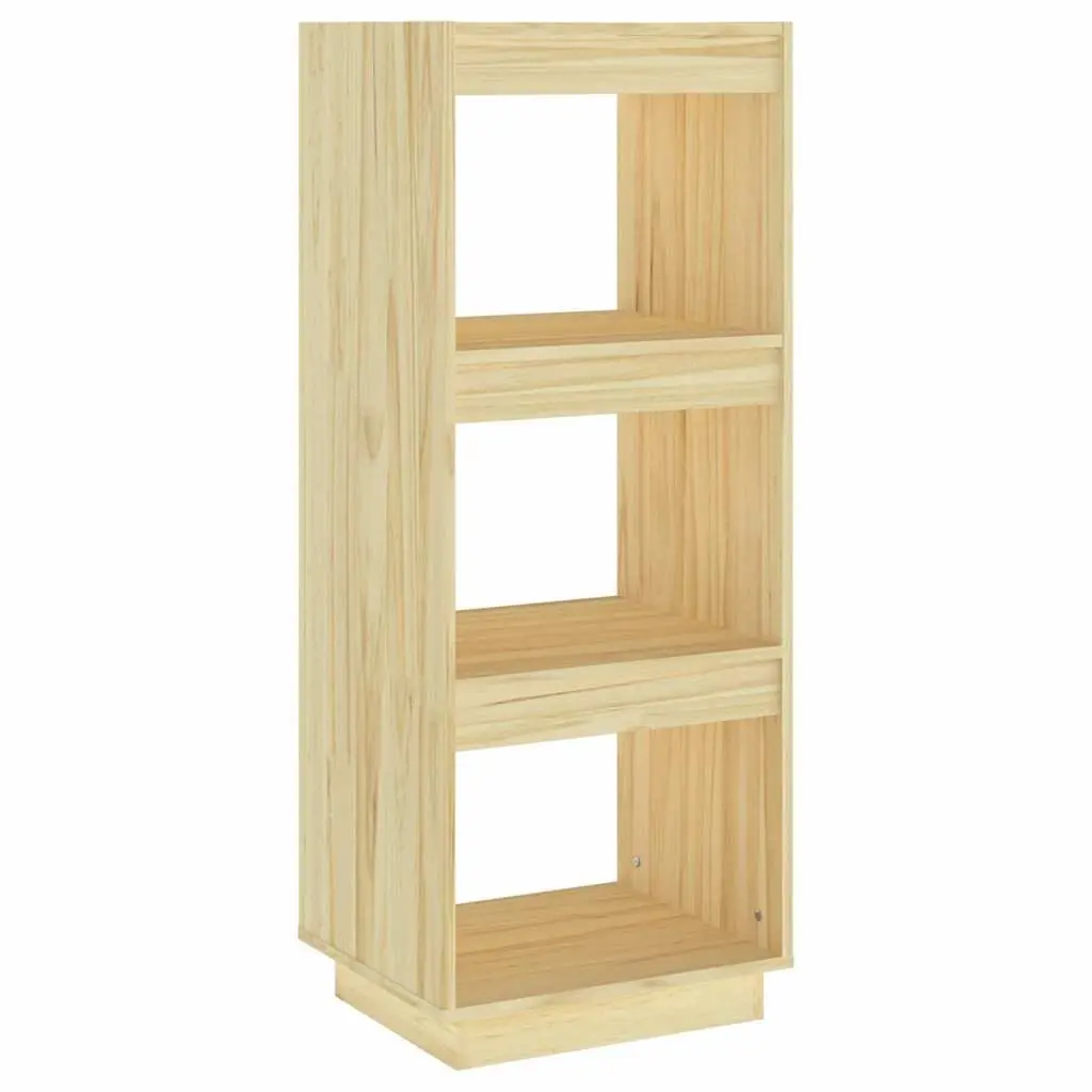 Solid Pinewood Book Cabinet Brown 40x35x103cm Room Divider Bookshelf Storage Organiser