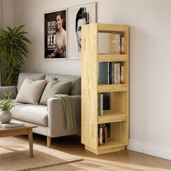 Solid Pinewood Book Cabinet: Practical Storage Solution