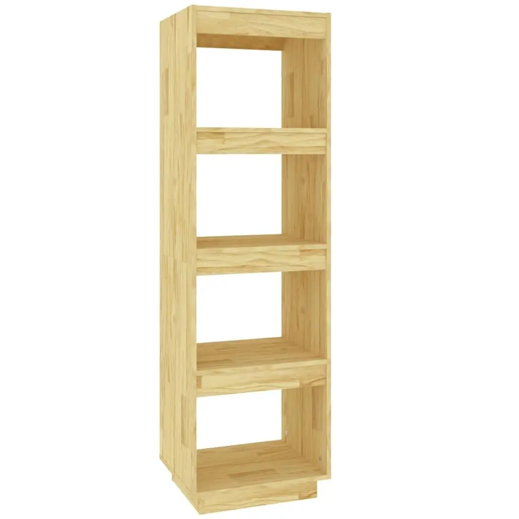 Solid Pinewood Book Cabinet Brown 40x35x135 cm Room Divider