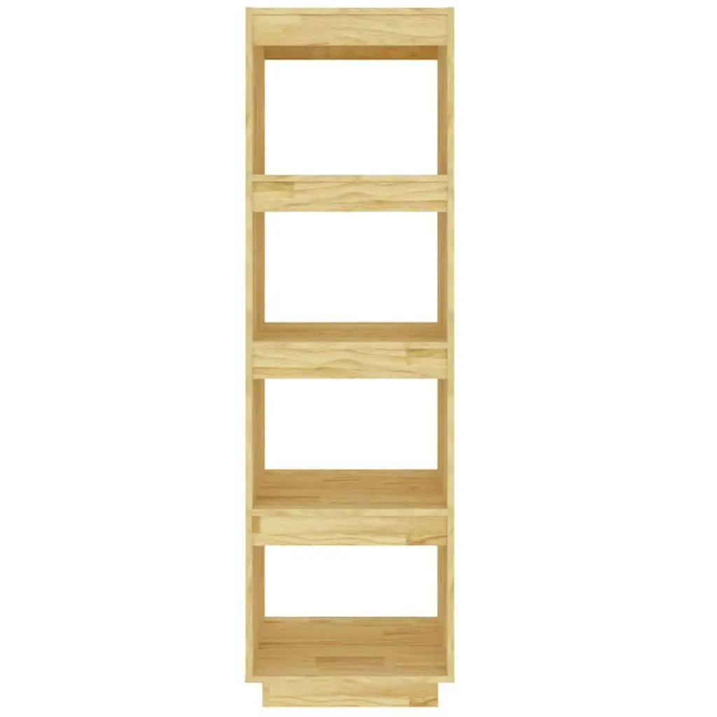 Solid Pinewood Book Cabinet Brown 40x35x135 cm Room Divider