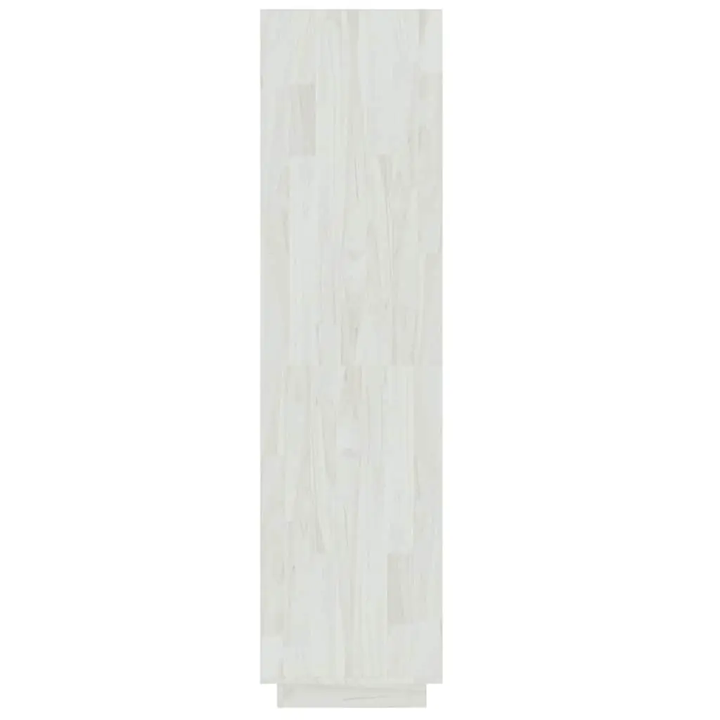Book Cabinet White 40x35x135 cm Solid Pinewood Room Divider Storage Shelf