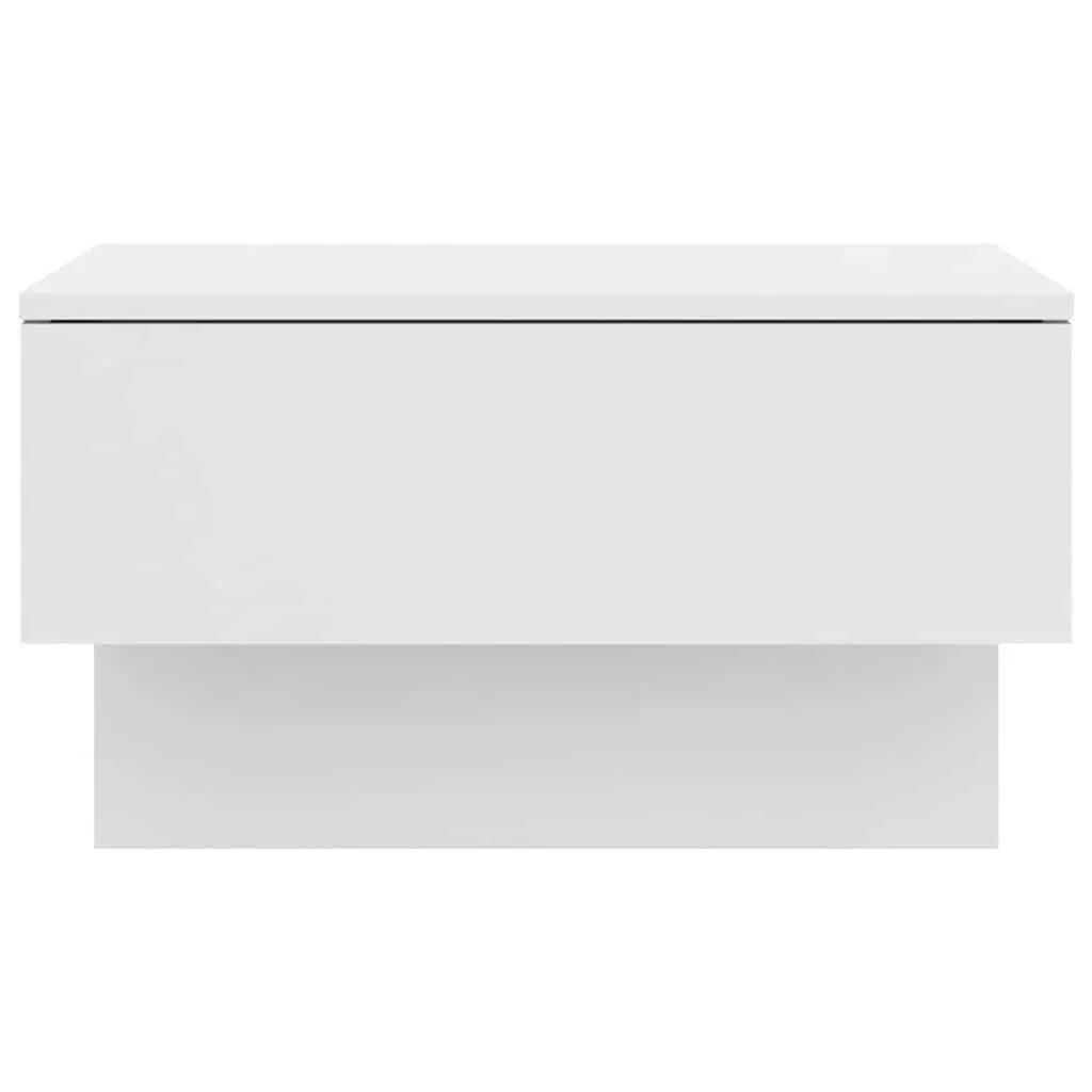 Wall-Mounted Bedside Cabinets High Gloss White Floating Storage Units 2 Piece