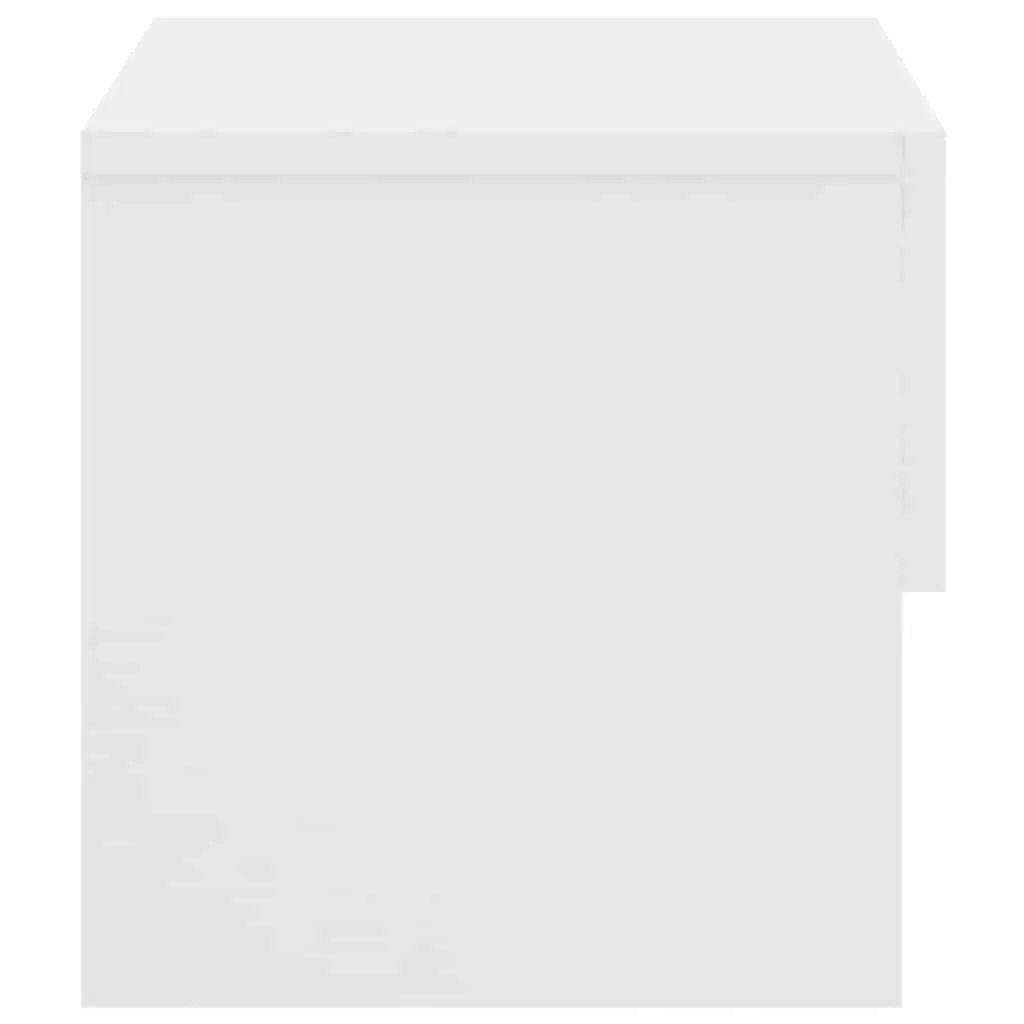 White Floating Wall-Mounted Storage Cabinet Bedroom Organizer Engineered Wood