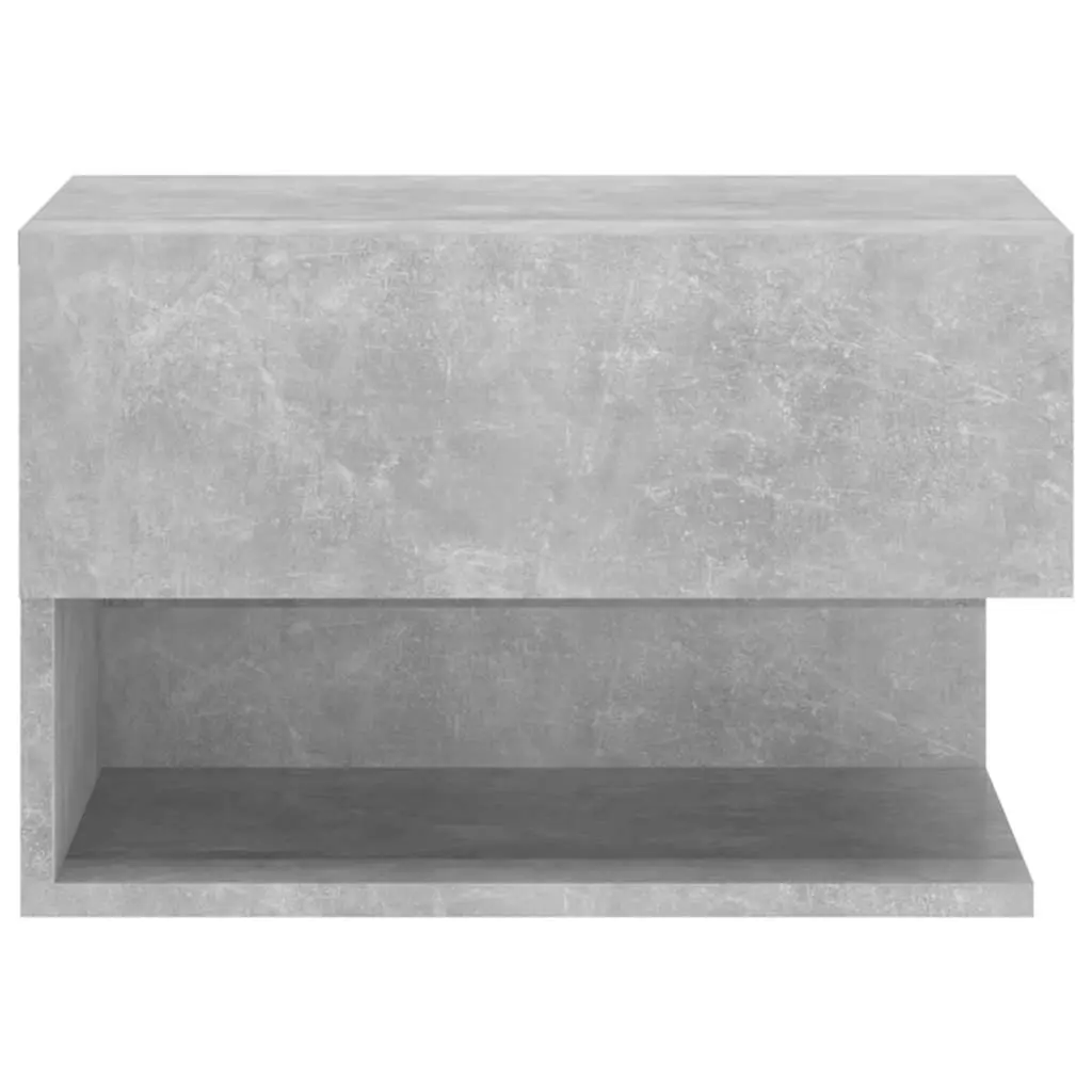 Grey Floating Wall-Mounted Storage Unit Bedside Cabinet for Bedroom Space Saving Organiser