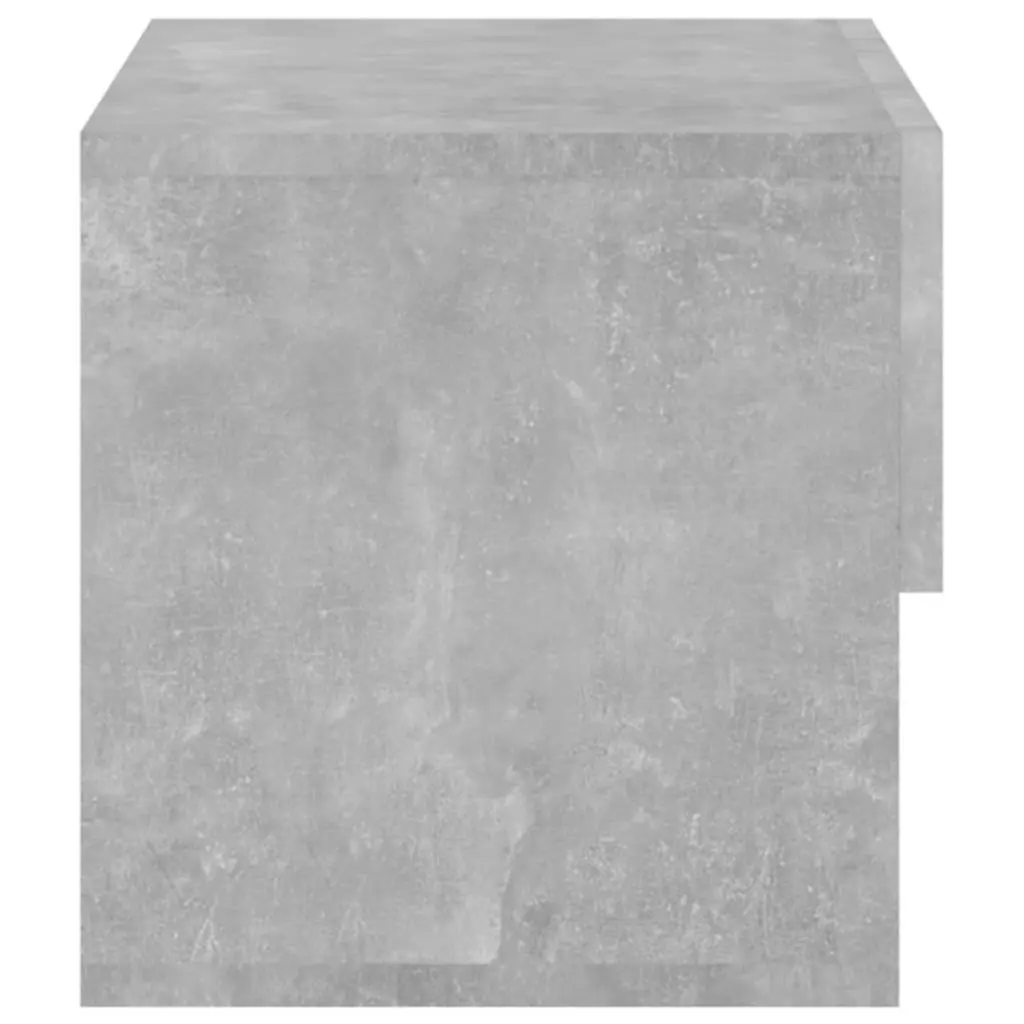 Grey Floating Wall-Mounted Storage Unit Bedside Cabinet for Bedroom Space Saving Organiser