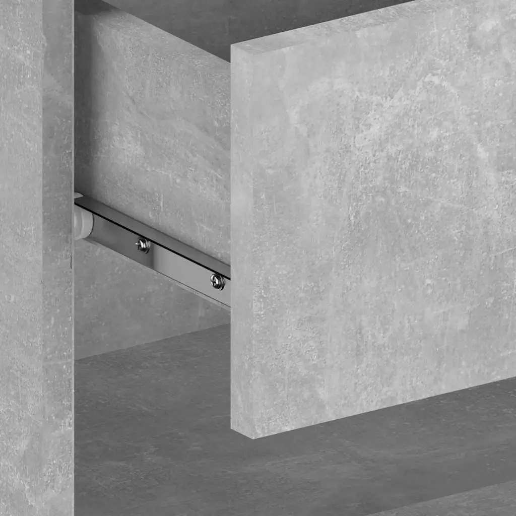 Grey Floating Wall-Mounted Storage Unit Bedside Cabinet for Bedroom Space Saving Organiser