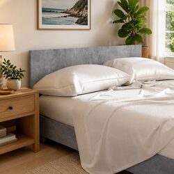 Compact Grey Headboard 160cm - Engineered Wood
