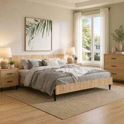 Compact Wall Headboard in Brown 240x80cm