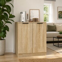 Concise and Functional Brown Sideboard Cabinet
