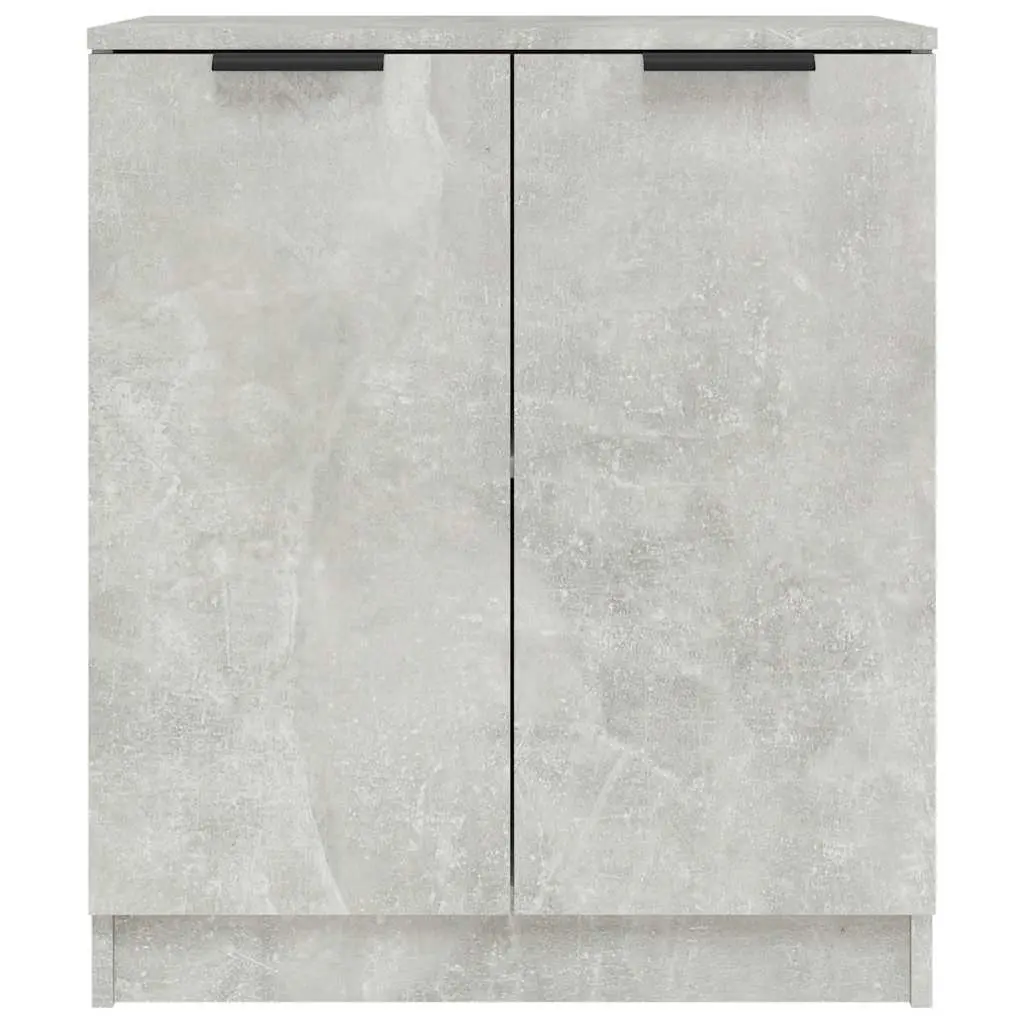 Sideboard Grey Engineered Wood 60W x 30D x 70H cm Minimalist Storage Cabinet