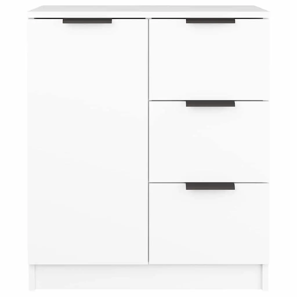 White Cabinet Storage 60x30x70 cm Engineered Wood Sideboard Buffet