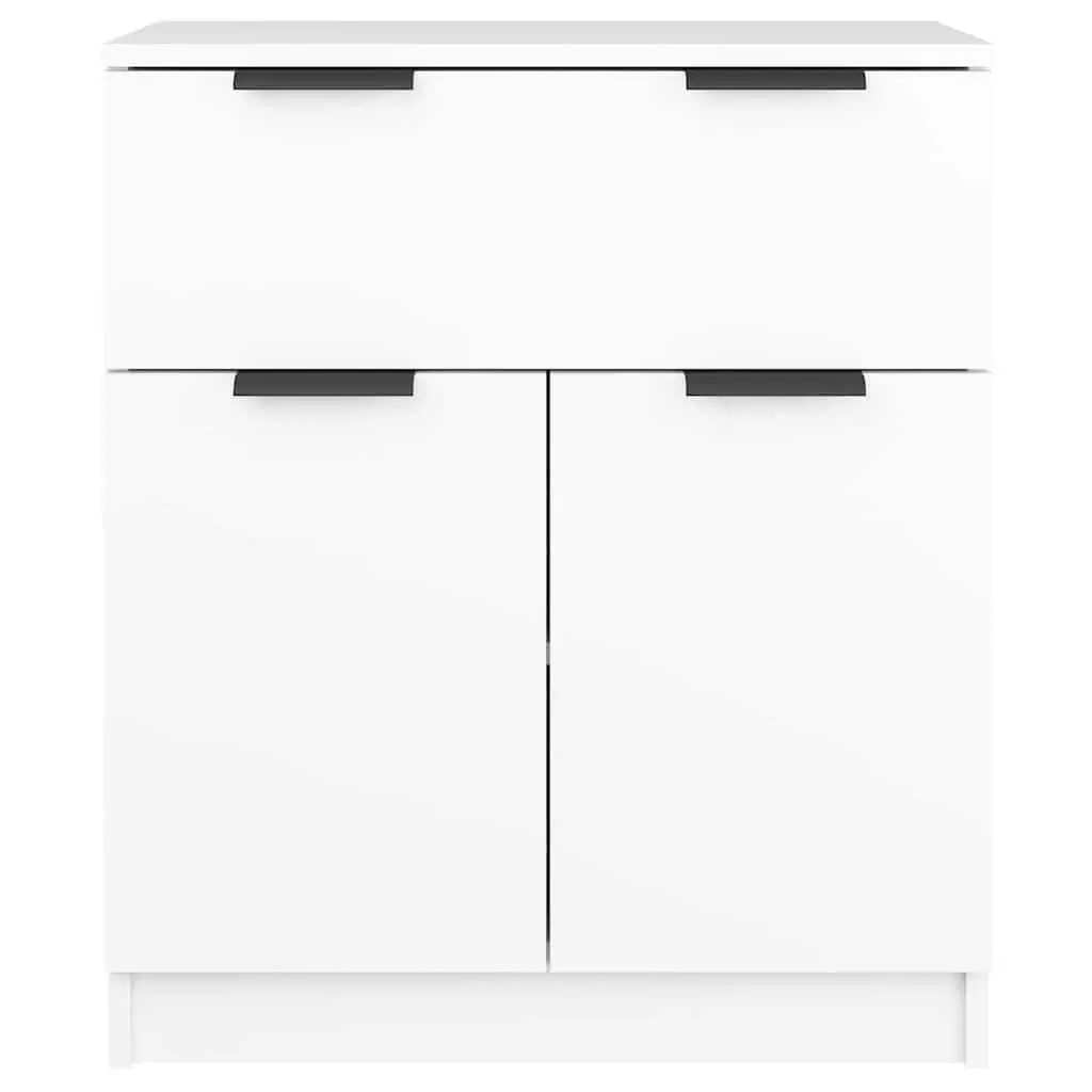 Sideboard Storage Cabinet White 60x30x70cm with Drawer and Doors Engineered Wood Furniture
