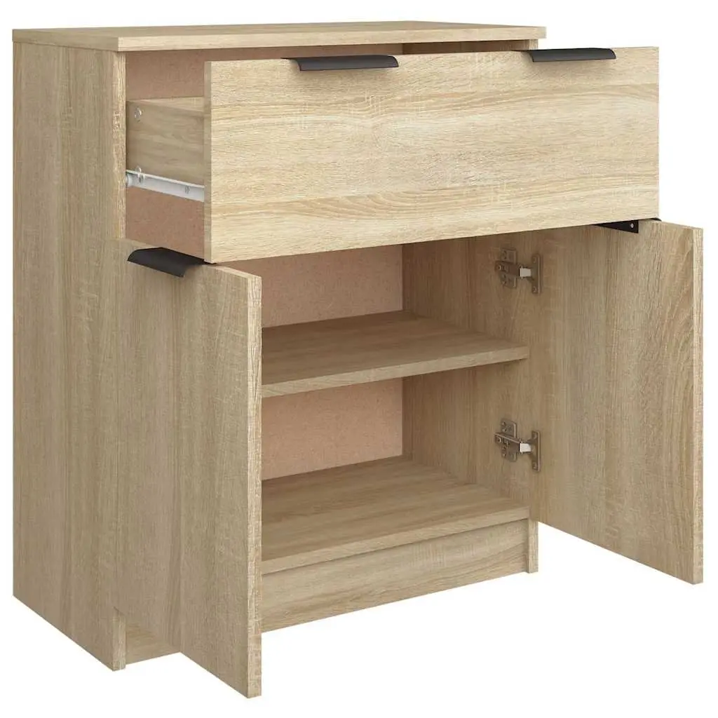 Engineered Wood Sideboard Cabinet Brown 60x30x70cm Storage Buffet for Living Room Dining Room and Hallway