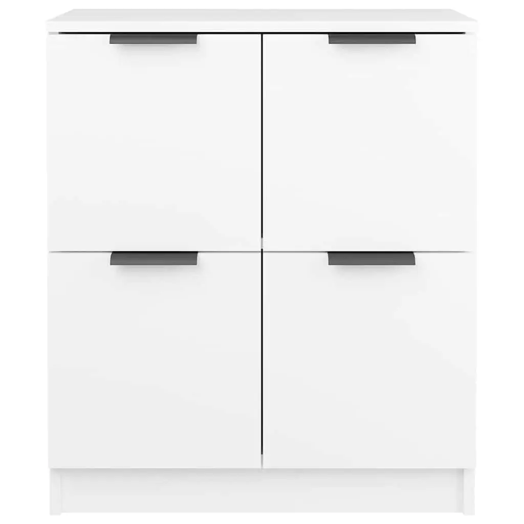 Sideboard White 60x30x70 cm Storage Cabinet 4 Doors Engineered Wood