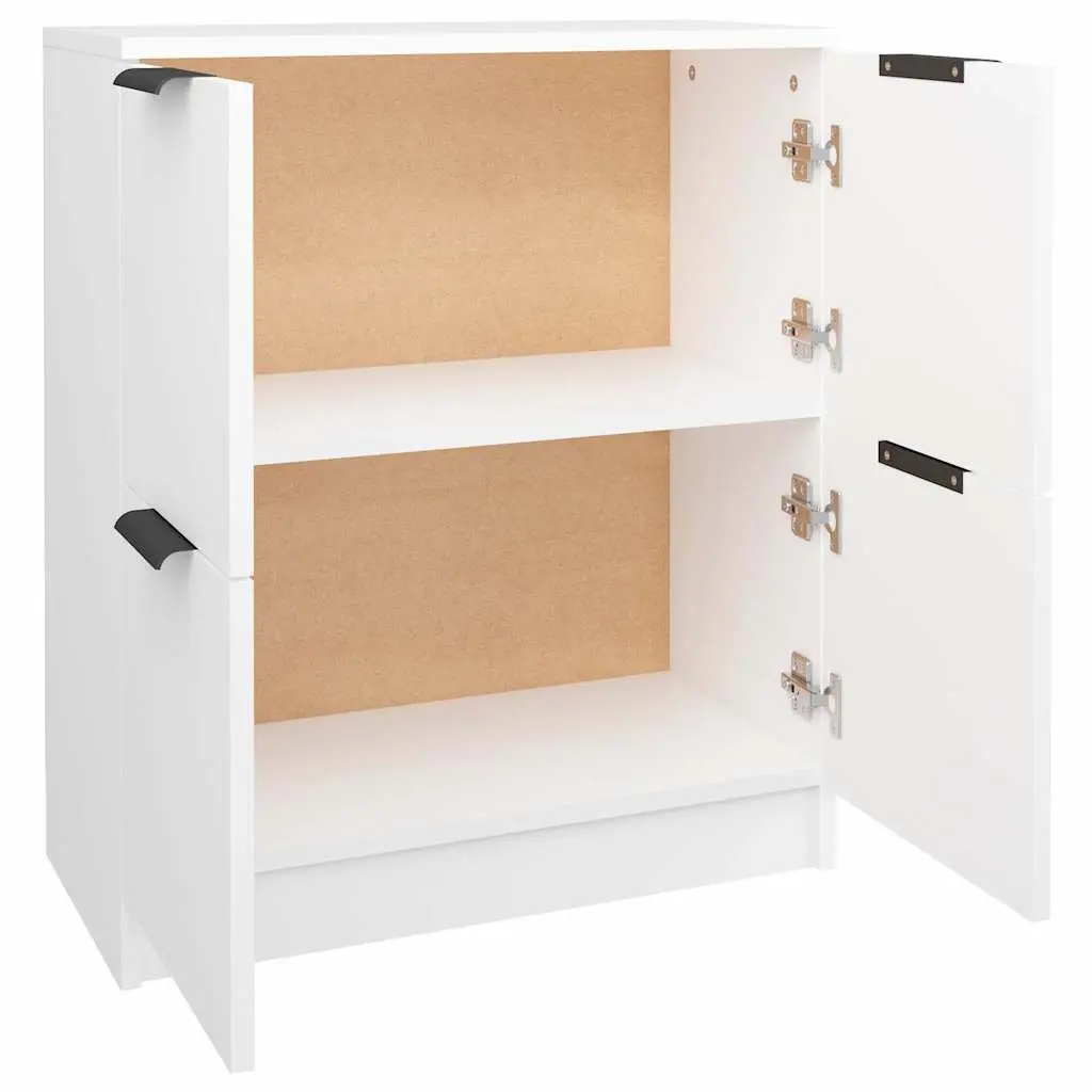 Sideboard White 60x30x70 cm Storage Cabinet 4 Doors Engineered Wood