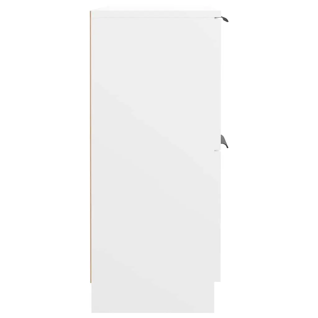 Sideboard White 60x30x70 cm Storage Cabinet 4 Doors Engineered Wood