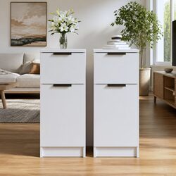 Compact White Sideboard Cabinet 30x30x70cm for Your Home