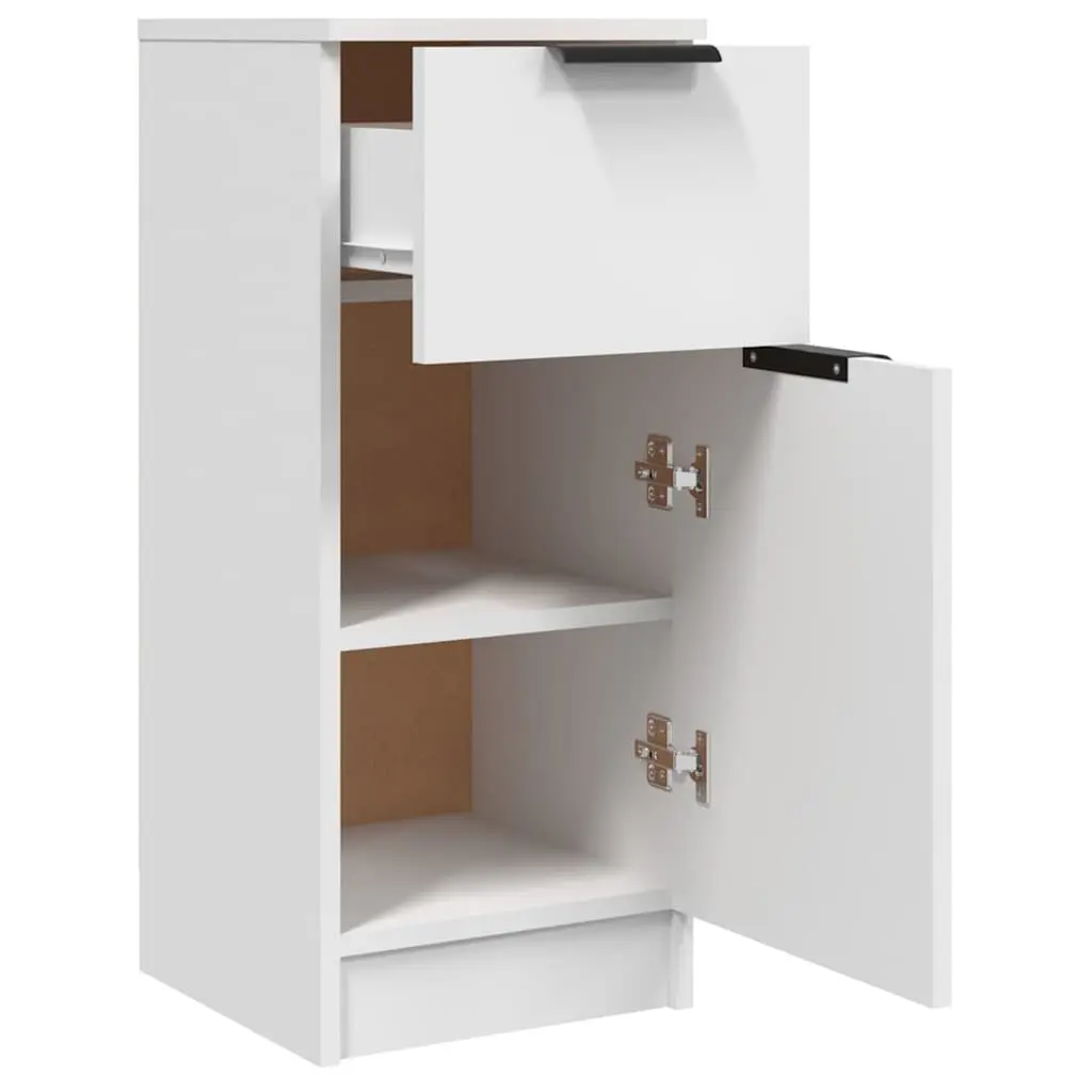 Sideboard Cabinet White 30x30x70cm 2 Compartments Drawer