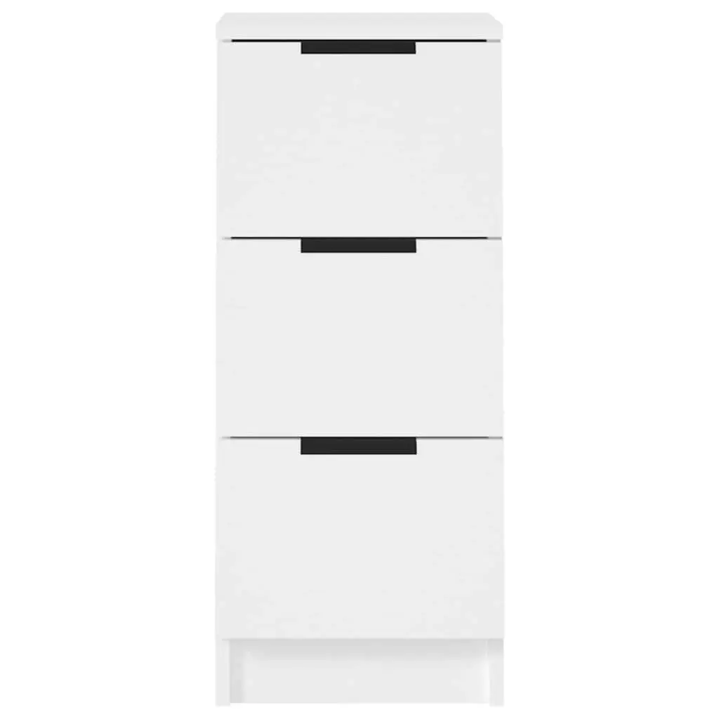 Sideboard White 30x30x70 cm Storage Cabinet 3 Drawers Living Room Furniture