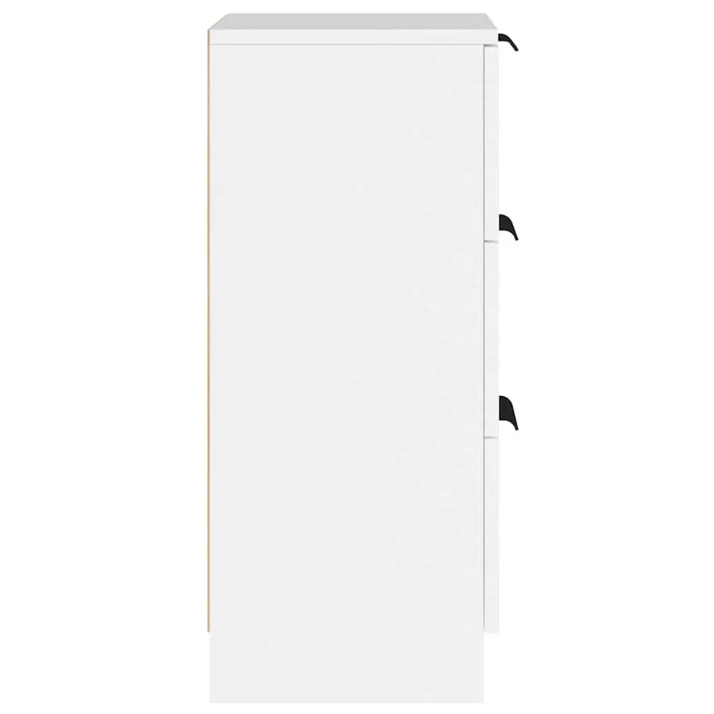 Sideboard White 30x30x70cm 3 Drawers Storage Cabinet Living Room Bedroom Furniture