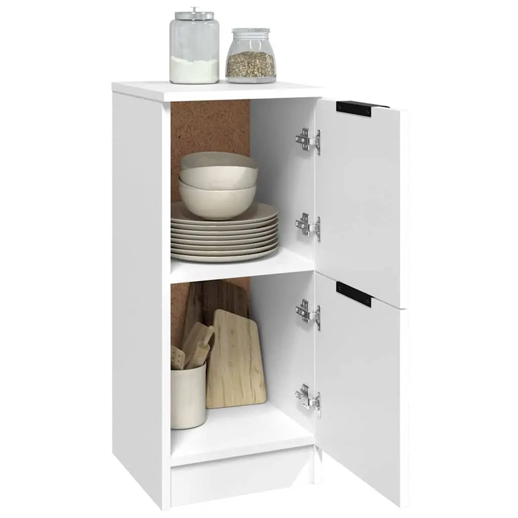 Sideboard Cabinet White 30x30x70 cm 2 Piece Storage Furniture Living Room Bedroom