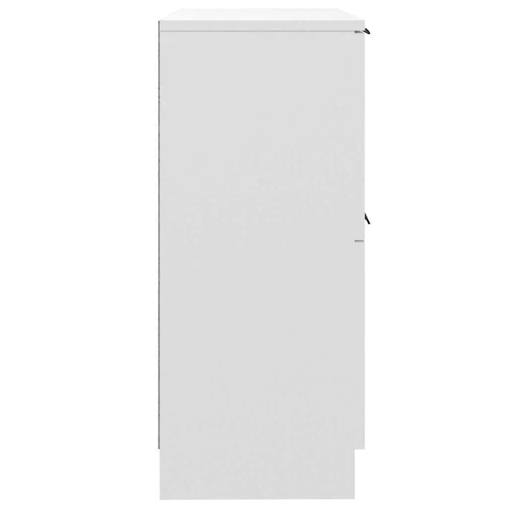 Sideboard Cabinet White 30x30x70 cm 2 Piece Storage Furniture Living Room Bedroom