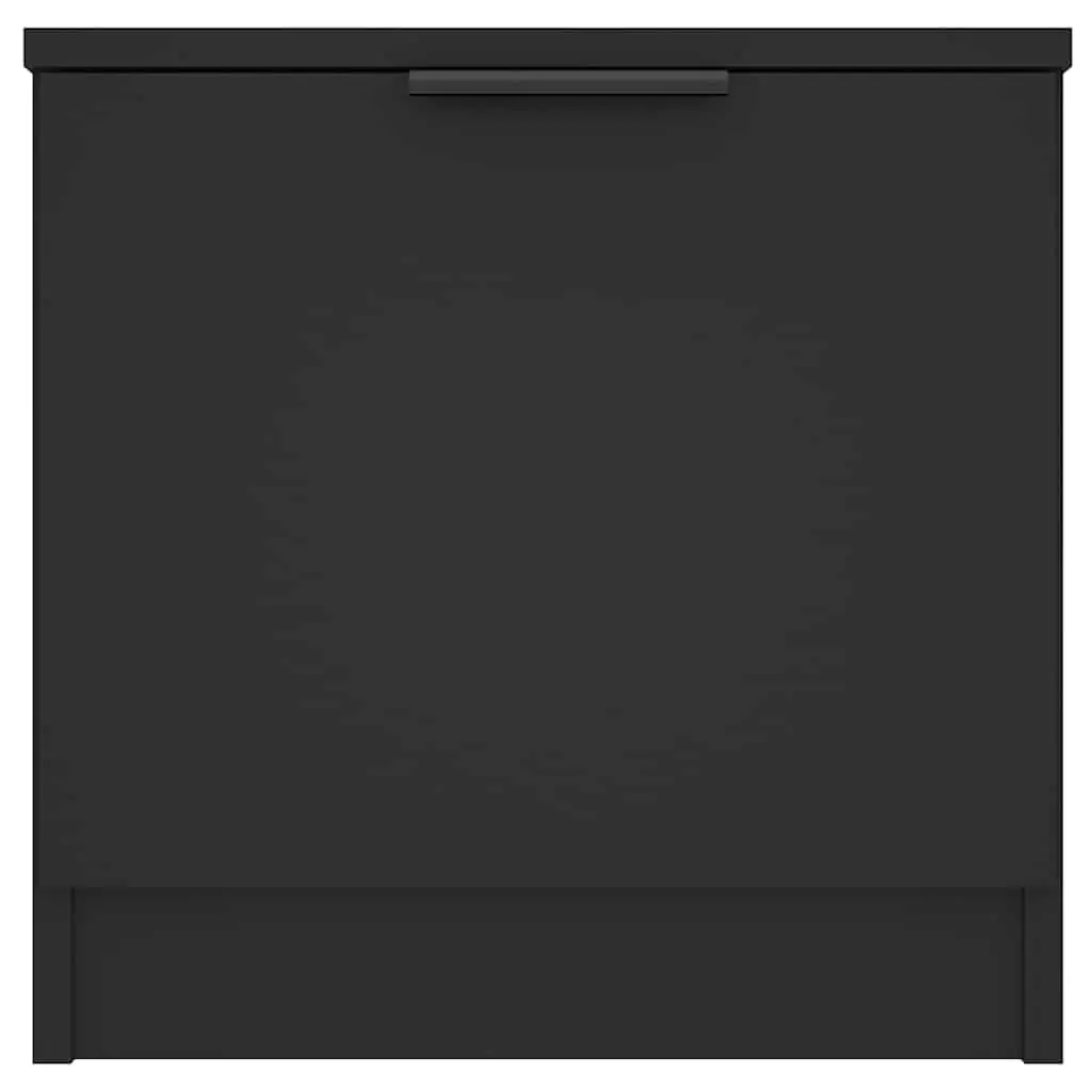 Bedside Cabinets Black 40x39x40 cm Storage End Table 2 Piece