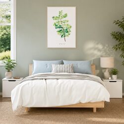Compact White Nightstands - 2 Piece Storage Set