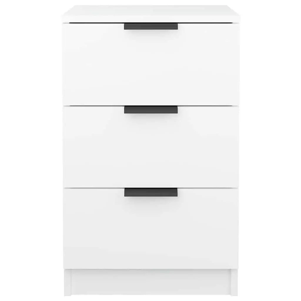 Bedside Cabinet White Bedroom Storage Nightstand Drawers Furniture 40x36x65cm