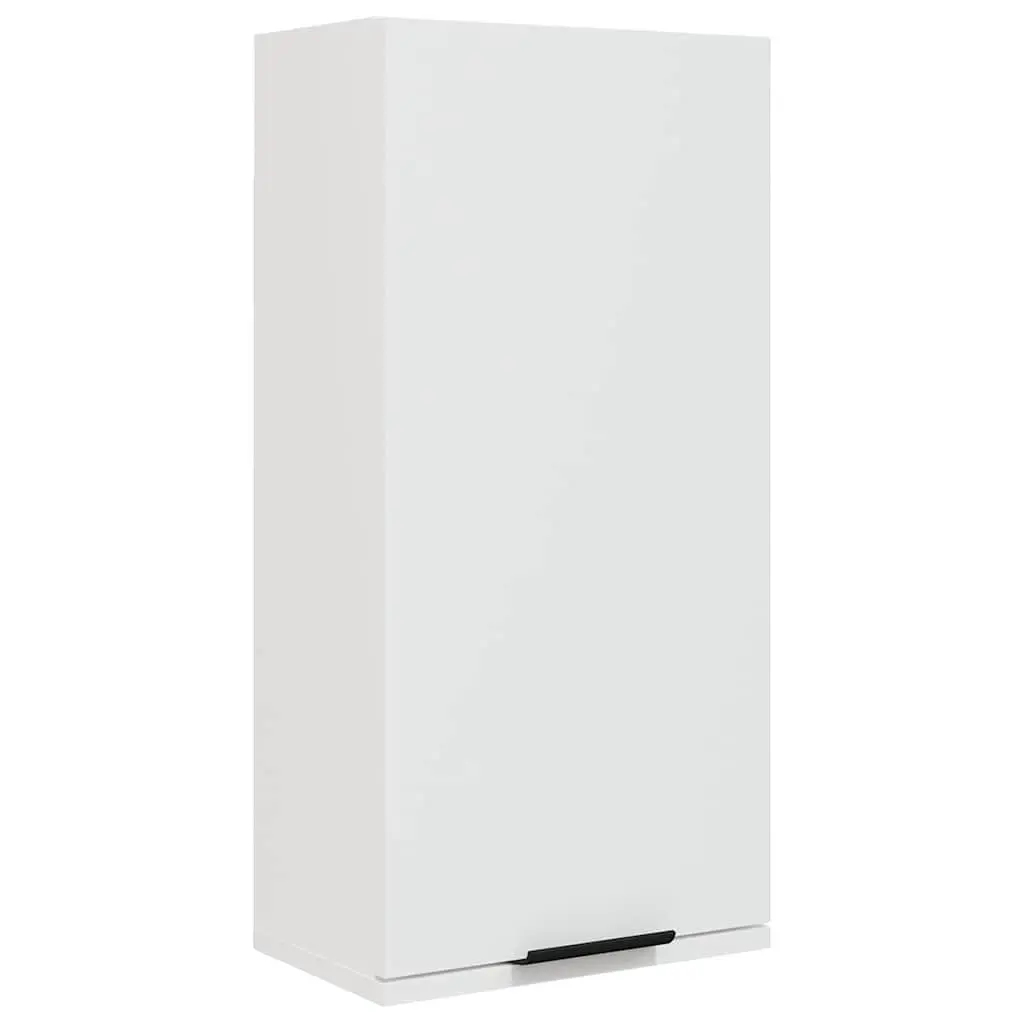 Wall-Mounted Bathroom Cabinet White 32x20x67cm One-Door Storage Unit