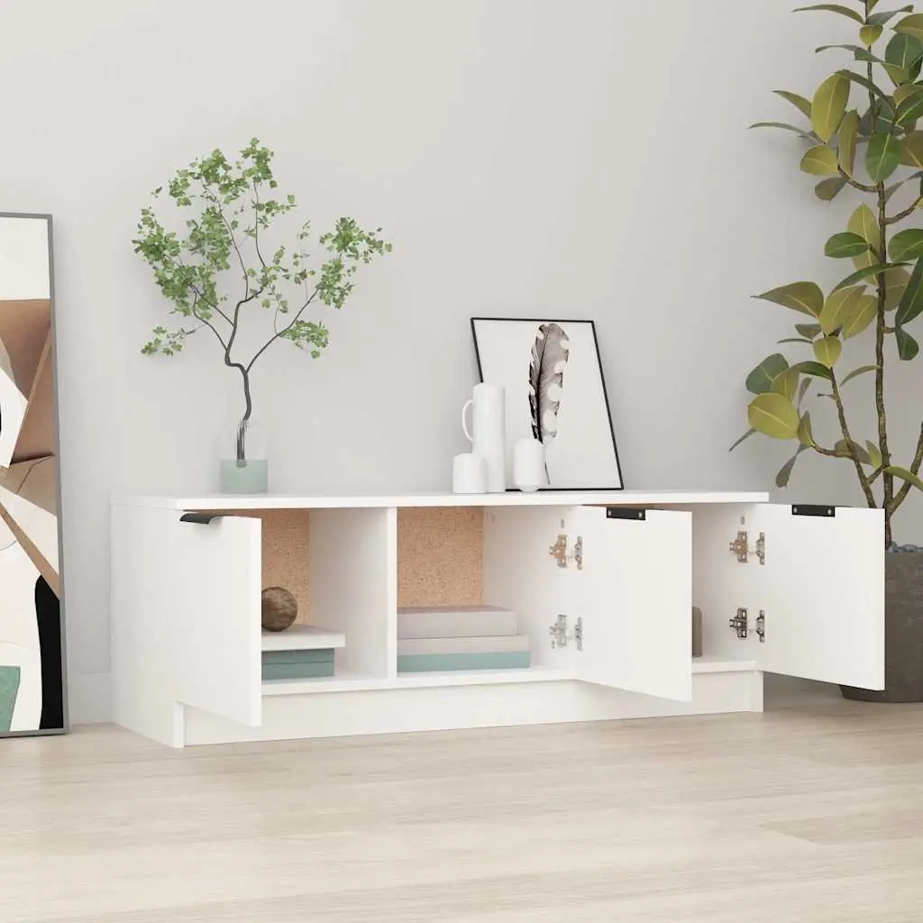 White TV Cabinet with Storage Solutions